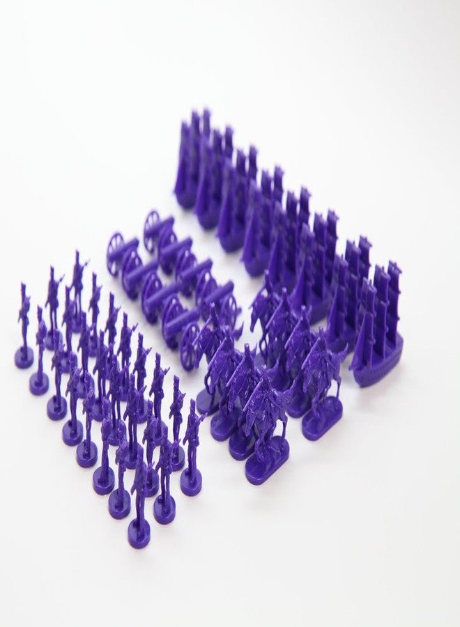 Morrison Games Napoleonic & Civil War Military Miniatures (Purple): Plastic Toy Soldiers Set: Infantry, Cavalry, Artillery, Ships - Image 1